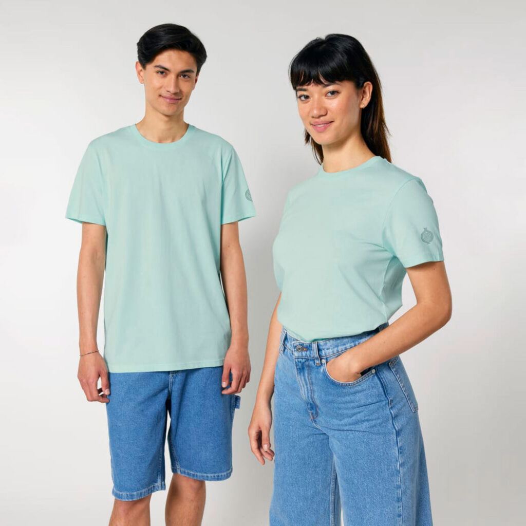 t-shirt unisex acqua in cotone biologico